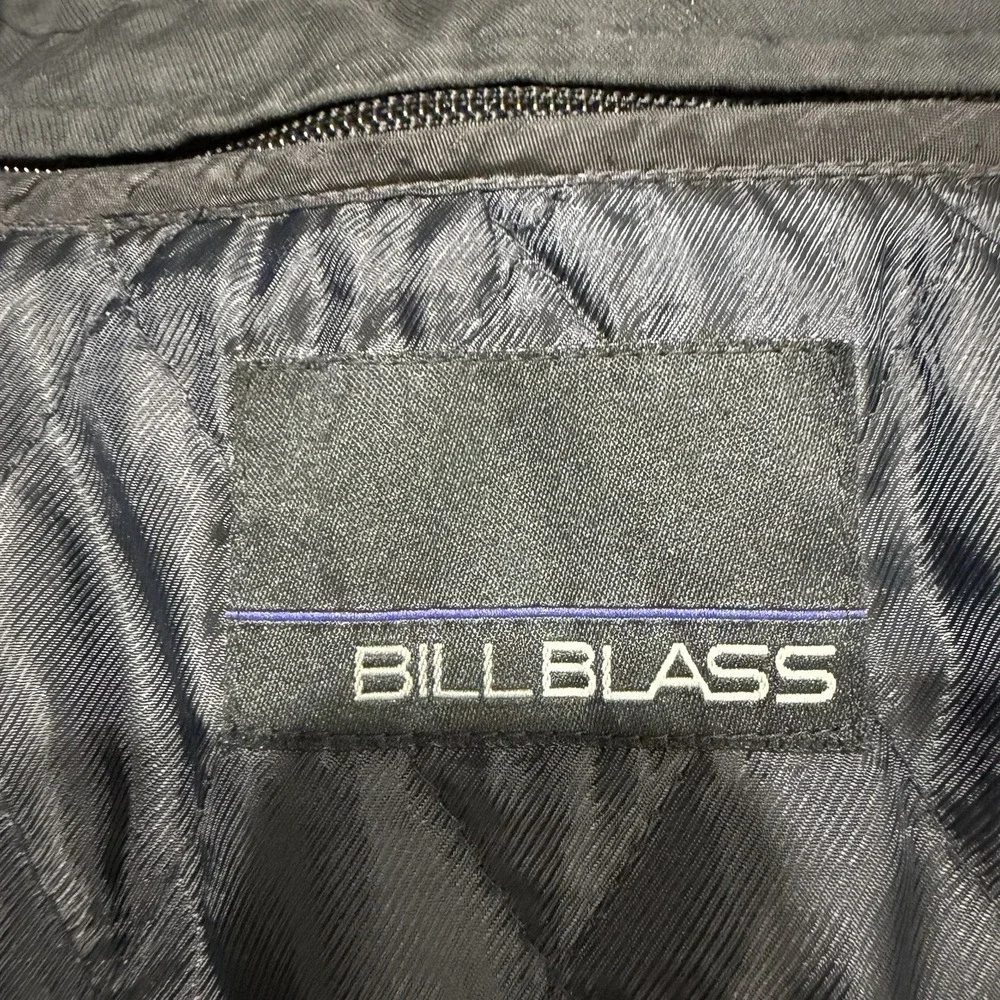 Bill Blass Mens 40L Black‎ Long Car Coat Removable Plaid Liner Overcoat *Flaws*